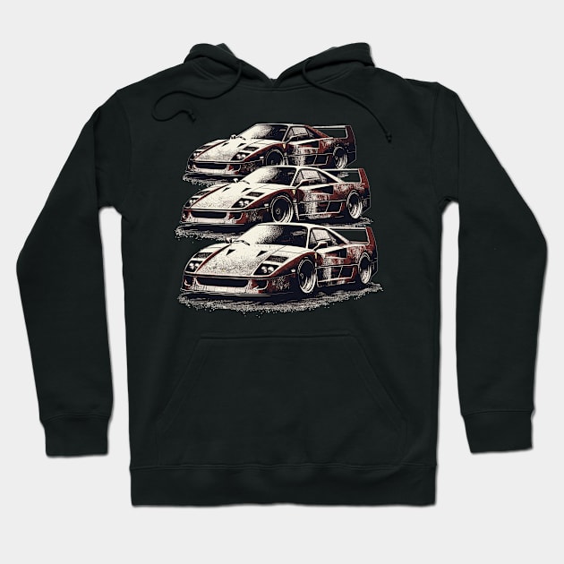 Ferrari F40 Hoodie by Vehicles-Art